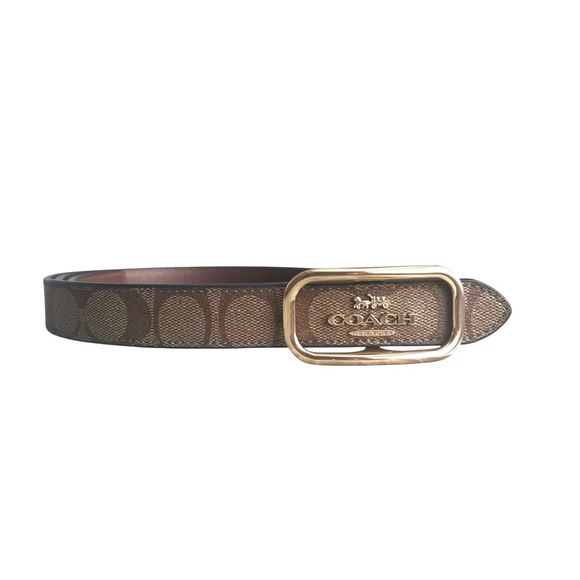 Coach Morgan Signature Brown and Gold Belt Large - Picture 1 of 7